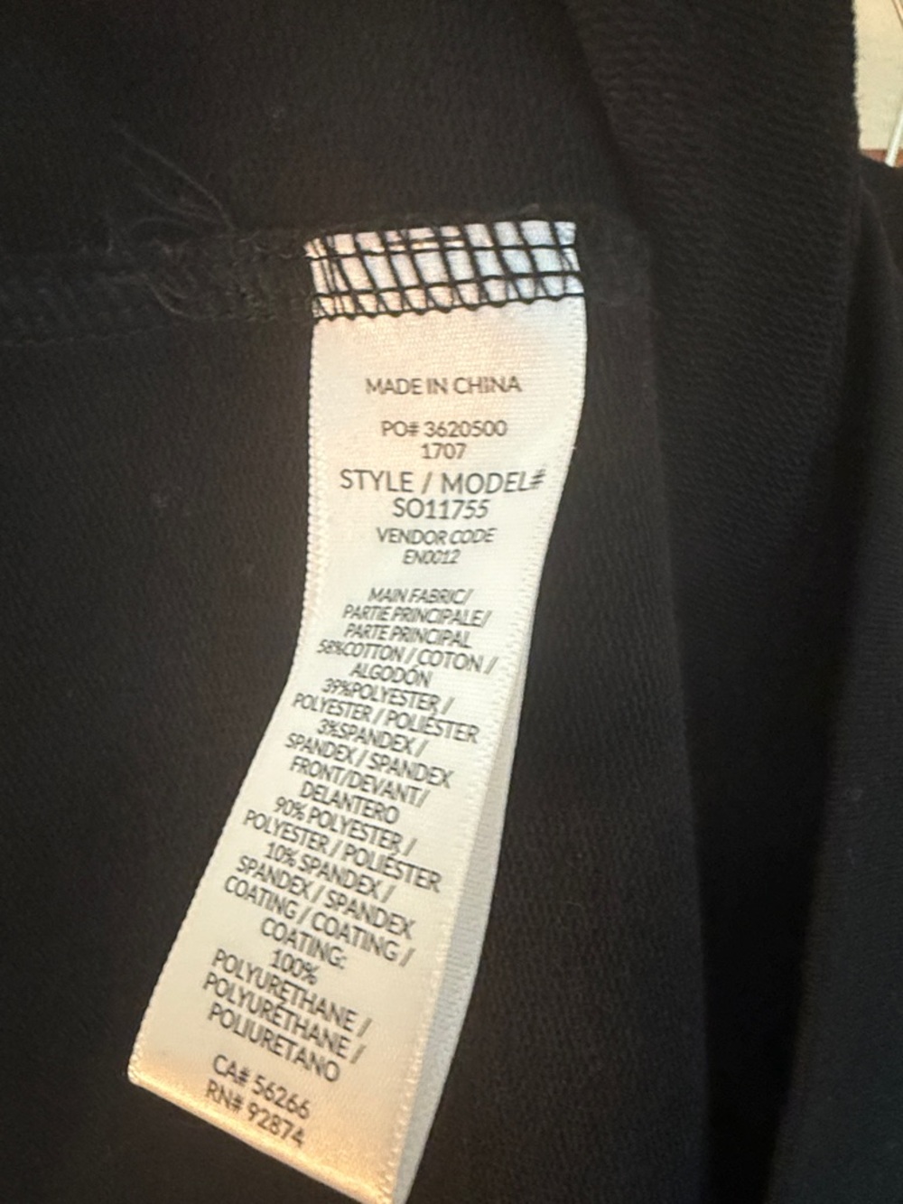 Splendid Black Draped Open-Front Blazer with Faux Leather Accents Size Medium - Picture 4 of 5